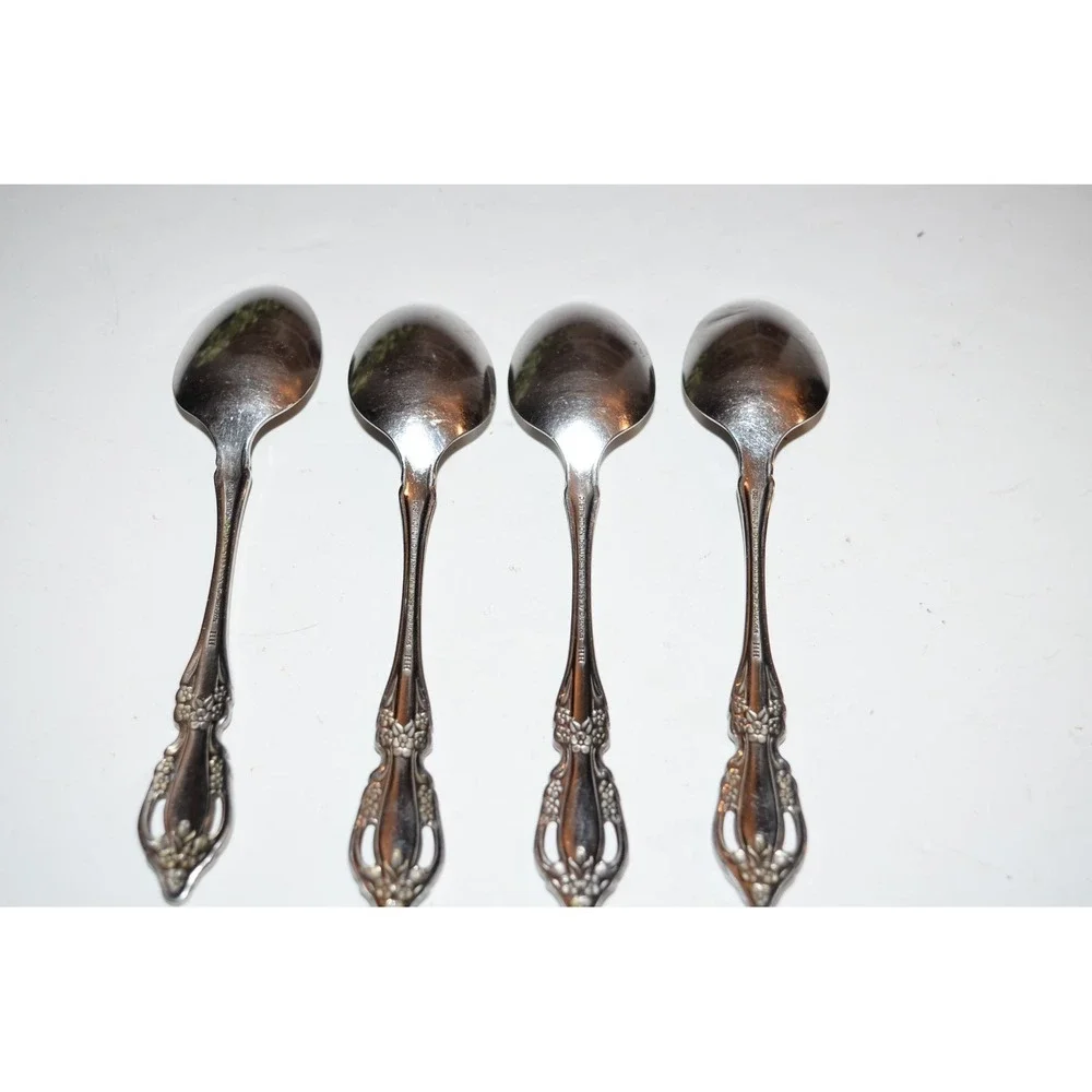 Teaspoons Raphael Oneida Distinction Deluxe HH Stainless Lot of 4